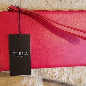 NWT Furla Red Wristlet